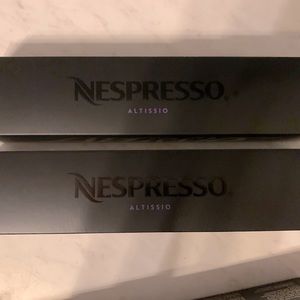 Nespresso pods 5 boxes 10 ct each.